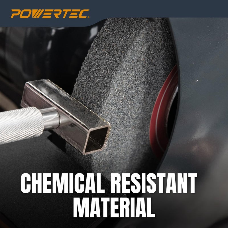 POWERTEC Bench Grinder Wheel 6 Inch 60 Grit, Aluminum Oxide Grinding Wheel for Bench Pedestal Grinder, 3/4" Thick 1/2" Arbor, Sharpening & Shaping Drill Bits, Blade, and Chisel 2PK (15515-P2) - Image 5